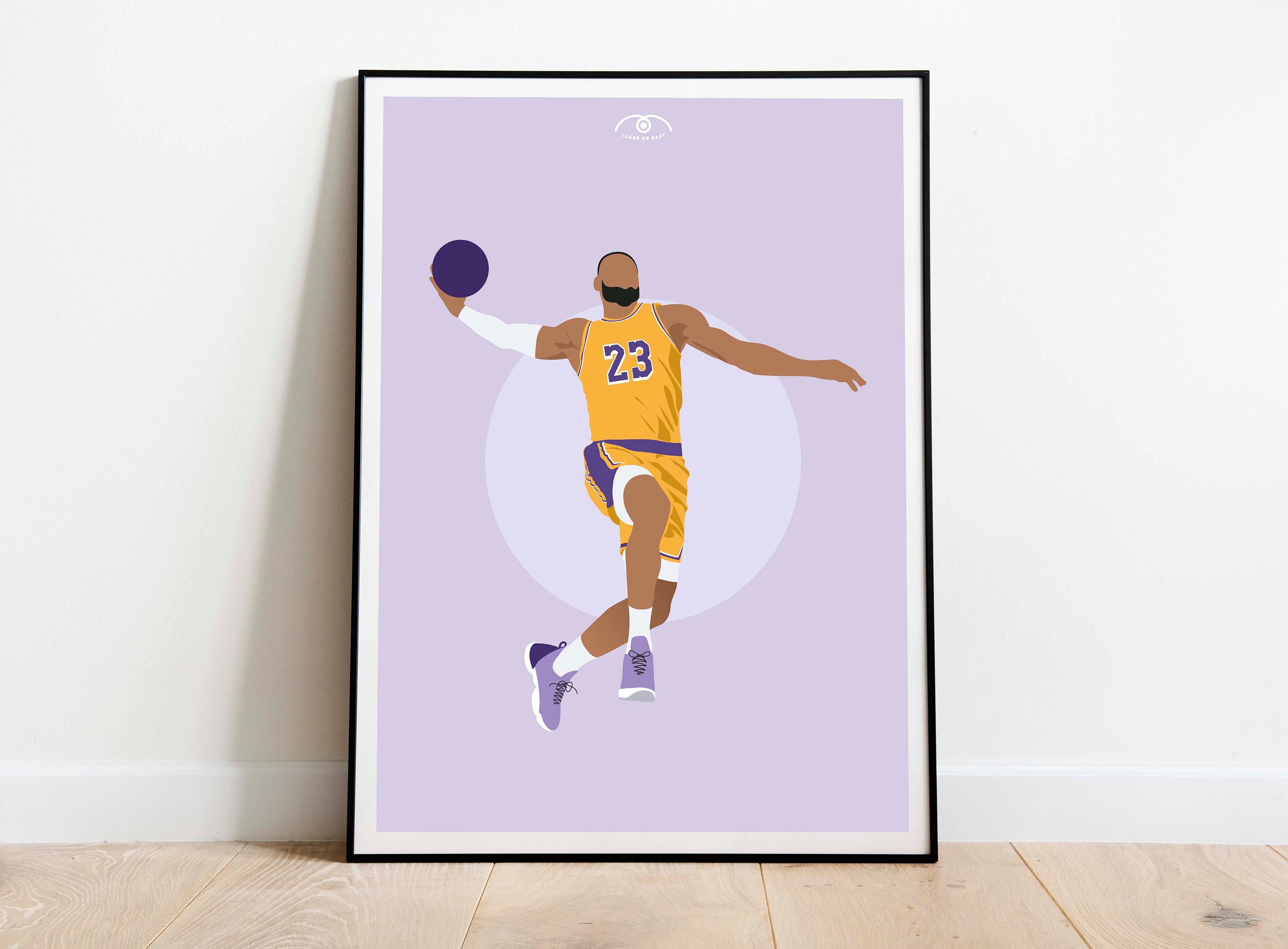 Poster Affiche Lebron James, Lakers NBA France