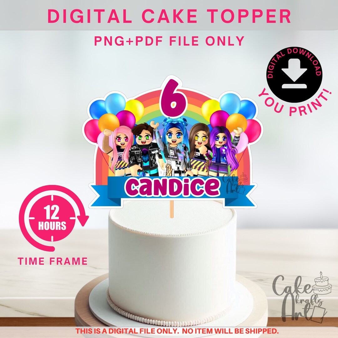 Personalised Printable Itsfunneh Roblox Centerpiece, Itsfunneh Cake ...