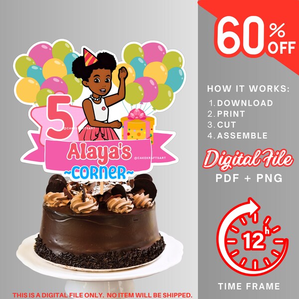 Custom Cake Topper Birthday Gracies Corner - Etsy