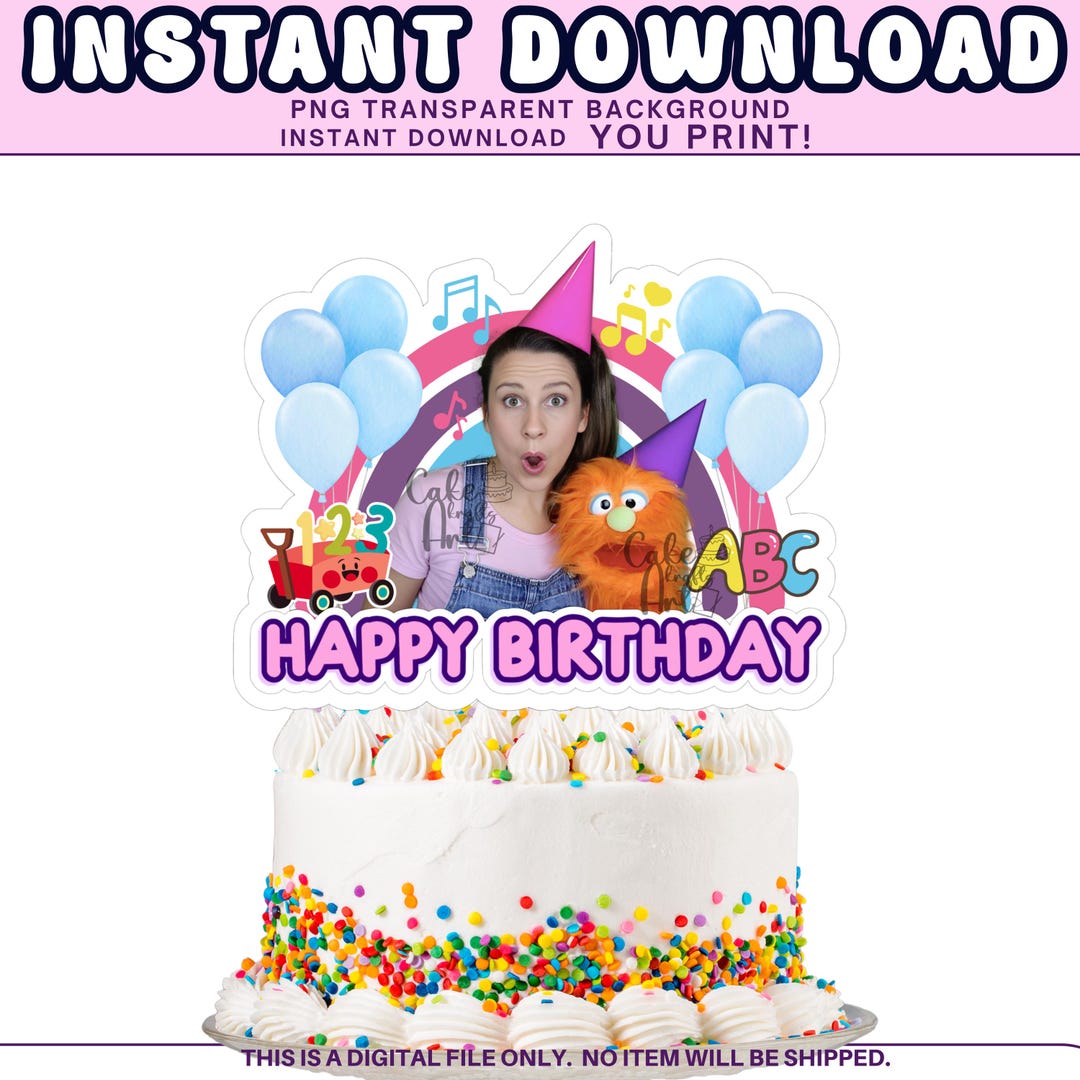 Ms Rachel Digital File Cake Topper, Ms Rachel Instant Download Cake ...