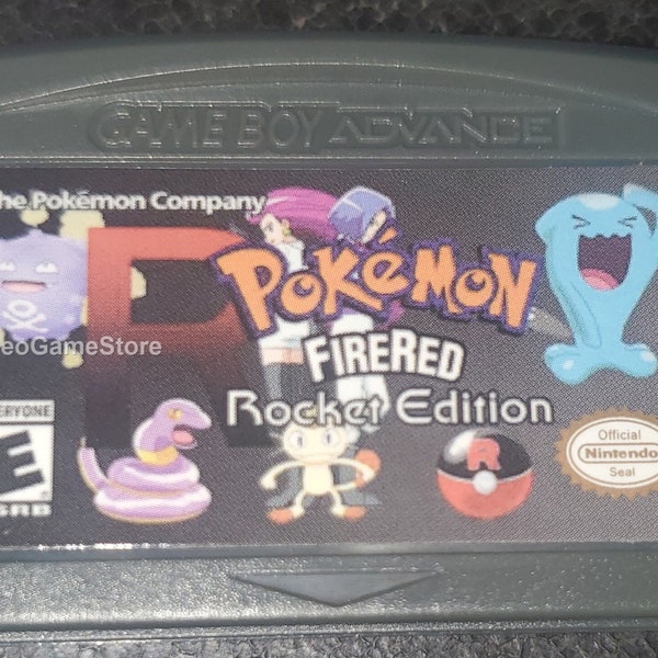 Pokemon FeuerRot Rocket Edition GBA Spiel Modul Rare GameBoy Advd Custom ROM