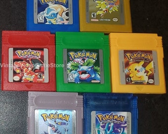 Pokemon GBC Blue Crystal Gold Green Red Silver Yellow Game Cartridge GBA Emerald FireRed LeafGreen Ruby Sapphie Gameboy Advance Color Bundle