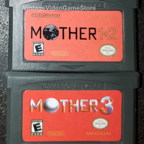 Mother 1+2 and Mother 3 GBA Game Cartridge Nintendo Gameboy Advance