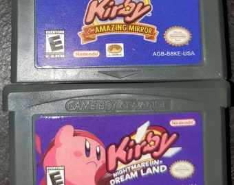 Kirby Nightmare in Dream Land Kirby and the Amazing Mirror GBA Game Cartridge Nintendo Gameboy Advance