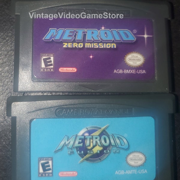 Metroid Fusion Zero Mission GBA Nintendo Game Boy Advance Game Cartridge