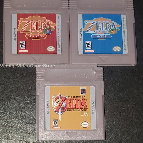 Legend of Zelda Oracle of Ages Seasons Link's Awakening DX GBC cartouche de jeu Gameboy Advance Color Bundle Rare