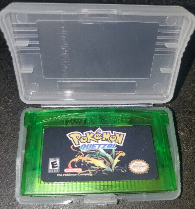 Pokemon Quetzal GBA Game Cartridge Gameboy Advance Rare Video Game Custom ROM image 1