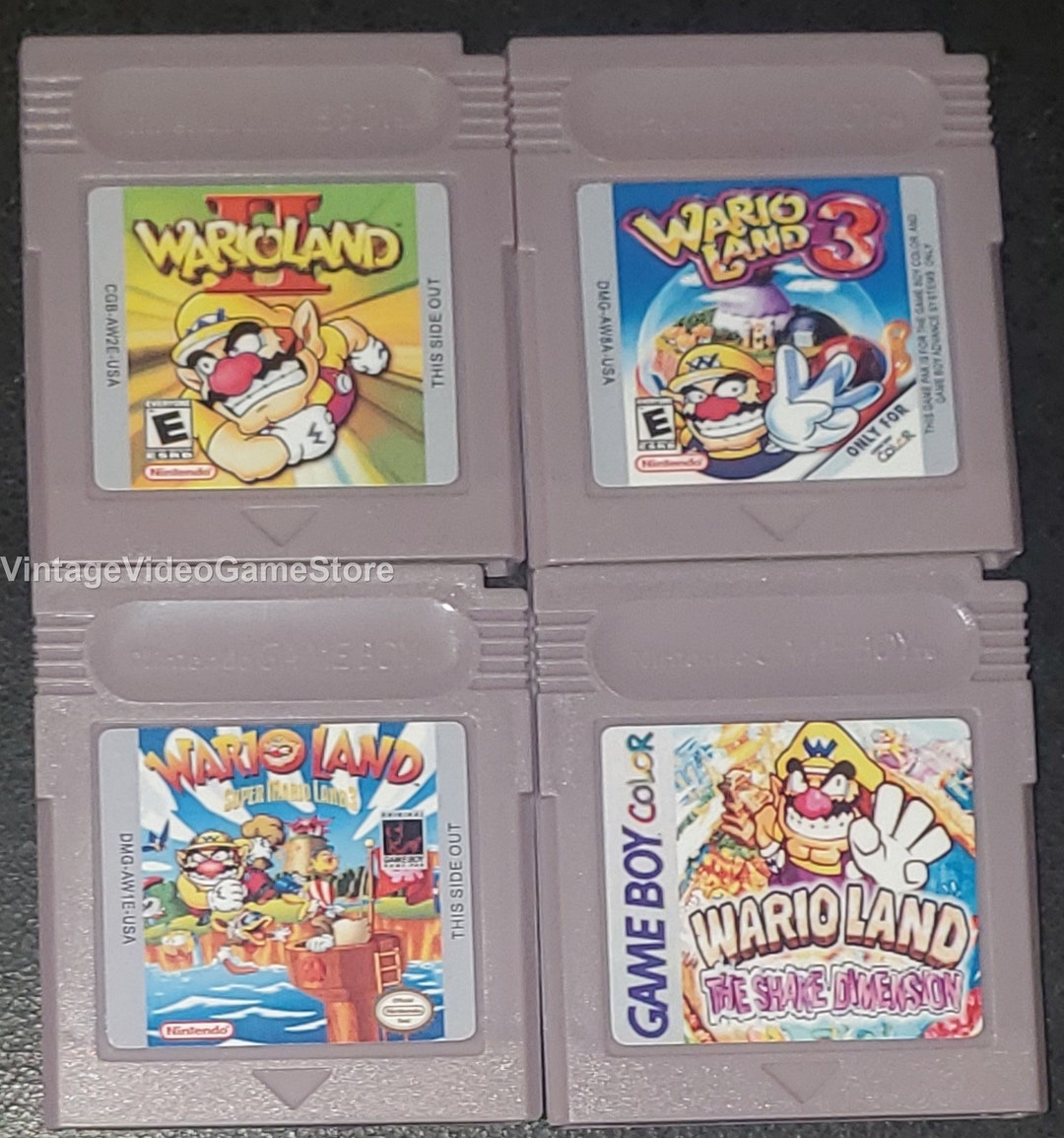Warioland 2 3 Super Mario Land 3 the Shake Dimension GBC Game Cartridge