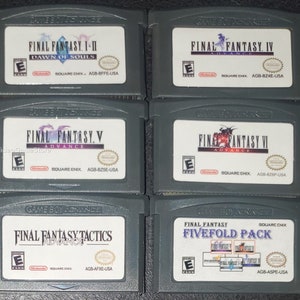 Final Fantasy 1 & 2 Dawn of Souls, IV, V, VI, Tactics Advance GBA Game Cartridge Bundle Lot Deal Nintendo Game Boy Advance image 1