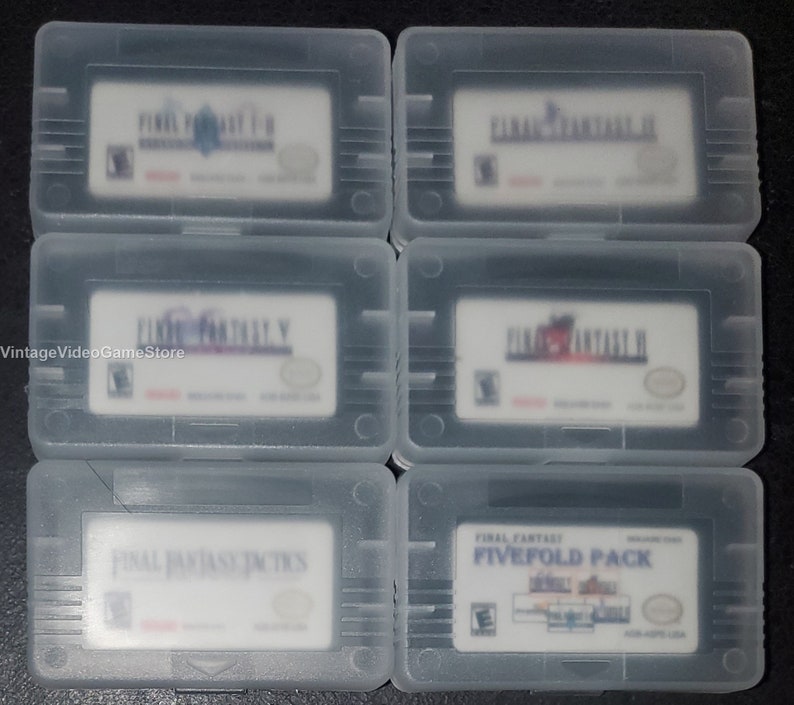 Final Fantasy 1 & 2 Dawn of Souls, IV, V, VI, Tactics Advance GBA Game Cartridge Bundle Lot Deal Nintendo Game Boy Advance image 2