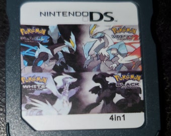 Pokemon Black 1 and 2 and White 1 and 2 Nintendo DS 2 in 1 Plays and Saves Value Deal Combo Multi