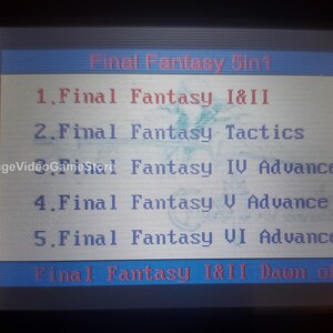 Final Fantasy 1 & 2 Dawn of Souls, IV, V, VI, Tactics Advance GBA Game Cartridge Bundle Lot Deal Nintendo Game Boy Advance FF Fivefold Pack