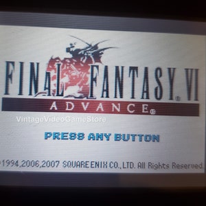 Final Fantasy 1 & 2 Dawn of Souls, IV, V, VI, Tactics Advance GBA Game Cartridge Bundle Lot Deal Nintendo Game Boy Advance FF VI Advance