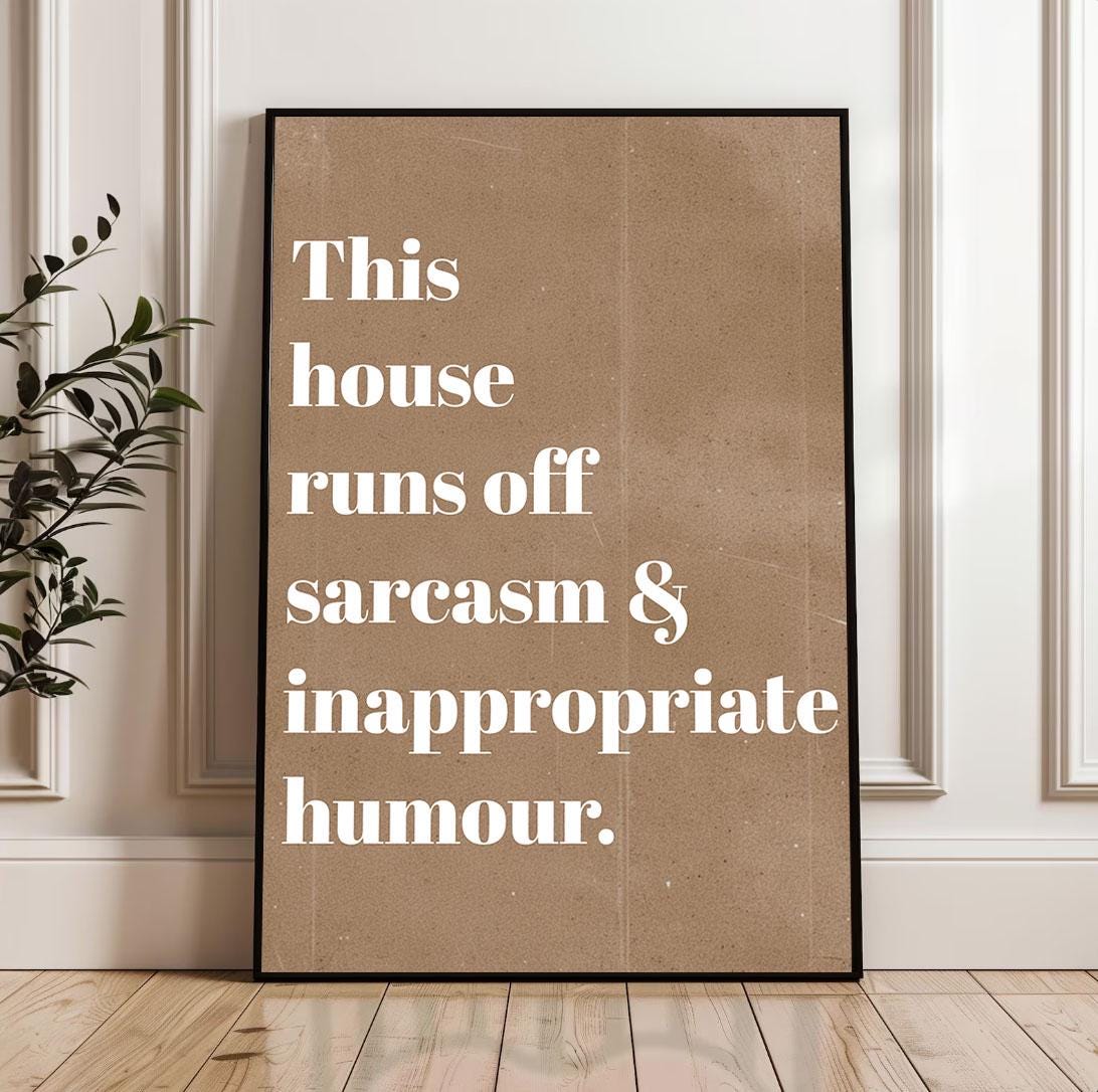 Tongue in Peach Funny Quote Print | Home Prints Banter | This House