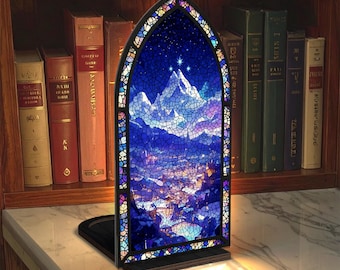 Portacandele Velaris City, angolo lettura Velaris ACOTAR, decorazione per serie di libri, regalo per libreria fantasy, regalo per amanti dei libri, regalo per amanti dei libri