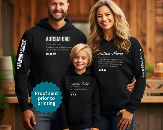 Personalized Autism Family Hoodie Christmas gift idea autism Advocate Support Sweatshirt brother sister cousin autism hoodies matching shirt