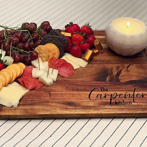 Personalized Charcuterie Boards Custom Serving Platters Engraved Cheese Board Wedding gift Housewarming Present Hostess Gift Realtor Closing