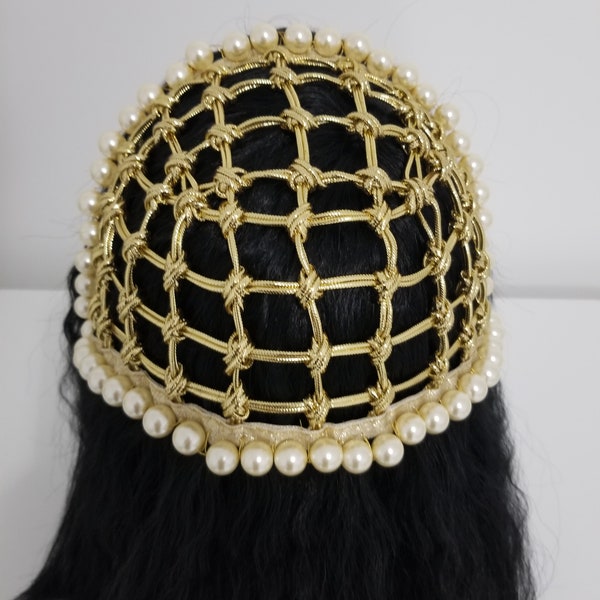 Renaissance headpiece - Juliet cap/ hairnet / headdress/ hair net/ small reta/ renaissance costume