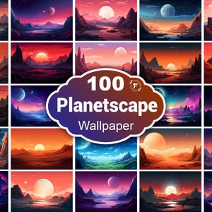 Planetscape Wallpaper, Fantasy Space Wallpaper, Planetscape Background, Sci-Fi Space Digital Art, Cosmic Space Background, Celestial Galaxy