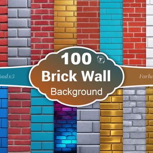 Brick Wall Background, Brick Wall Texture, Brick Texture Digital Paper, Bricks Digital Backdrops, Brick Wall Patterns, Brick Wallpaper
