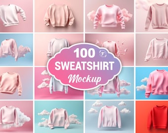 Gildan 18000 Sweatshirt Mockup Picture Bundle (100 JPG Files)