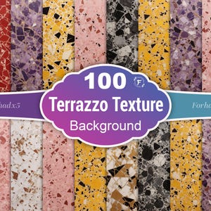 Terrazzo Texture Background, Terrazzo Marble Digital Paper, Terrazzo Marble Pattern, Stone Tile Background, Printable Scrapbook Paper
