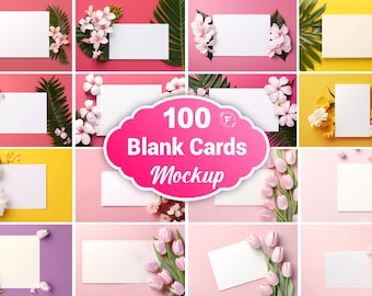 Card Mockup Bundle: 100 JPG Files (Digital Download)