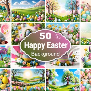Easter Wallpaper Set: 50 Whimsical Spring Backgrounds (3000x2000 Pixels)