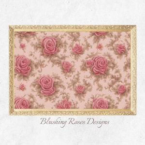 Shabby Chic Pink Roses Wall Print Floral Art Print Cottagecore Wall Art Print Farmhouse Wall Decor Grandmother Gift Mothers Day Gift