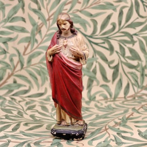 Sacred Heart Antique Jesus 22cm Statue Figure Religion Christ Catholic Ecclesiastical