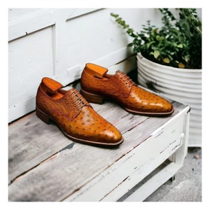 70s Crcokett&Jones ostrich dress shoes
