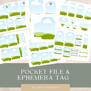 Canva Rahmenvorlage: Junk Journal Pockets & Ephemera (Digitaler Download)