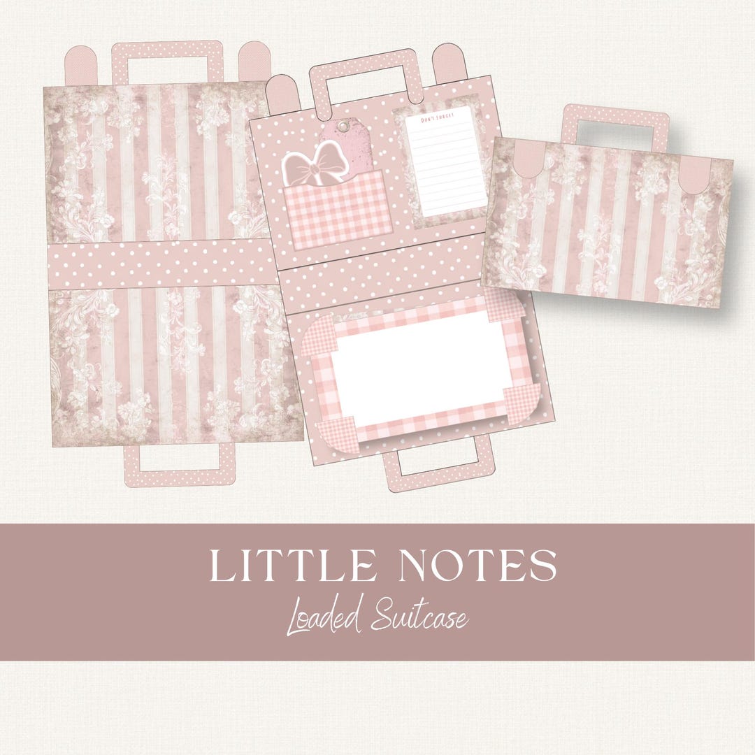 Little Notes Suitcase – Printable Mini Paper Kit - Etsy