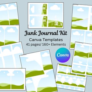 Junk Journal Canva Rahmen Vorlagen: DIY Digital Kit (PDF-Download