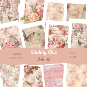 Printable Junk Journal Folio Kit: Customizable DIY Pages (PDF Download)