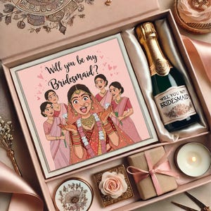 Will You Be My Bridesmaid? | Indian Bridesmaid Proposal Card | Desi Wedding Printable | South Asian Wedding Invite |  Bridesmaid Box