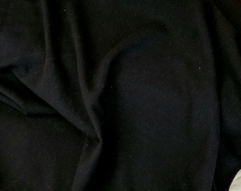 Black, LINEN Rayon Fabric, Sold by the Half Yard