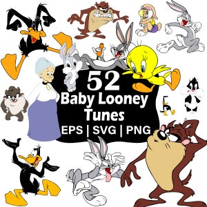 Cartoon SVG | Looney Tunes Clipart | layered digital file | Looney Tunes png | Cartoon Bundle | Silhouette | instant download