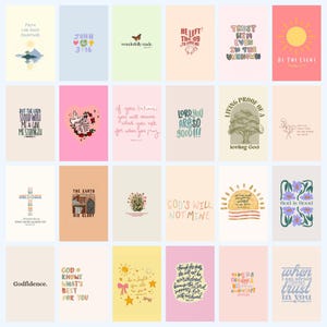 70 bibliska bekräftelsekort: Utskrivbara kristna bibelverser (digital nedladdning 4x6")