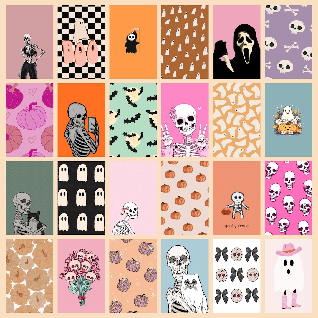 Pastel Halloween Wall Art Kit, Spooky Cute Prints (digital Download) - Etsy