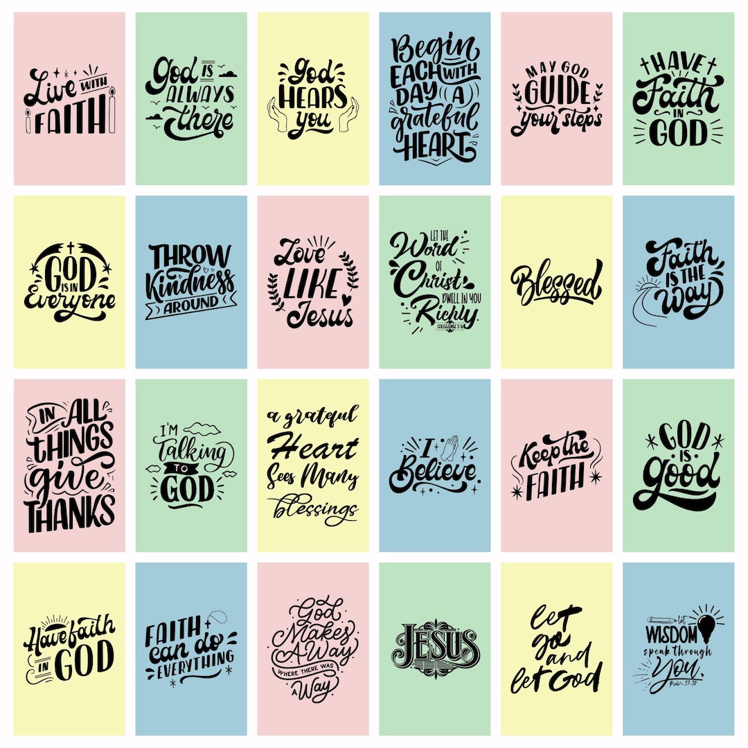 70PCS Pastel Bible Verse Wall Collage Kit, Scripture Prints (digital ...