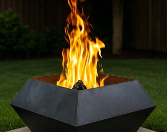 Archivo DXF de fogón geométrico: planos cortados con láser y plasma CNC (descarga digital)