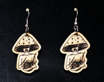 Mystical Mushroom Goddess earrings