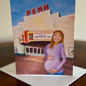 Es ist ein wunderbares Leben, Weihnachtskarte, Pinky Versprechen, Schwangerschaftskarte, Baby-Glückwunschkarte
