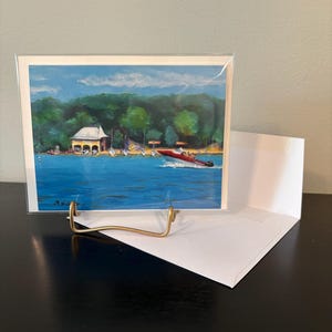 Acampamento YMCA, Cartão de acampamento para meninos, Cartão do Lago Torch, Cartão em branco de Michigan, Verão em Michigan, Vida no lago em Michigan, Arte Verderbar