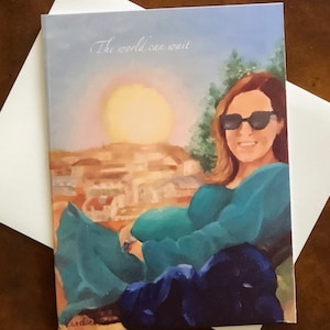 Grossesse : bébé lune : des cartes de vœux pour les mamans qui attendent un bébé. Voyagez. Le monde peut attendre. Heureux pour vous. Félicitations. Cartes de promesse Pinky