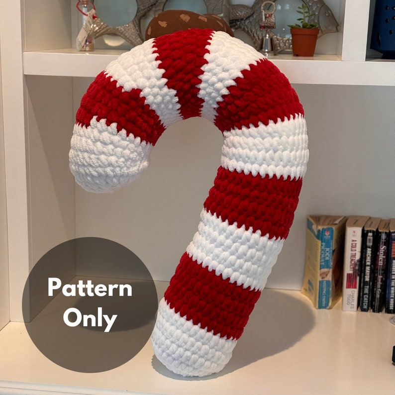 Festive Candy Cane Pillow Crochet Pattern Pottery Barn Dupe Etsy