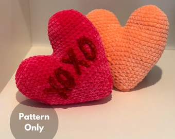 Valentine's Day Heart Pillow Crochet Pattern
