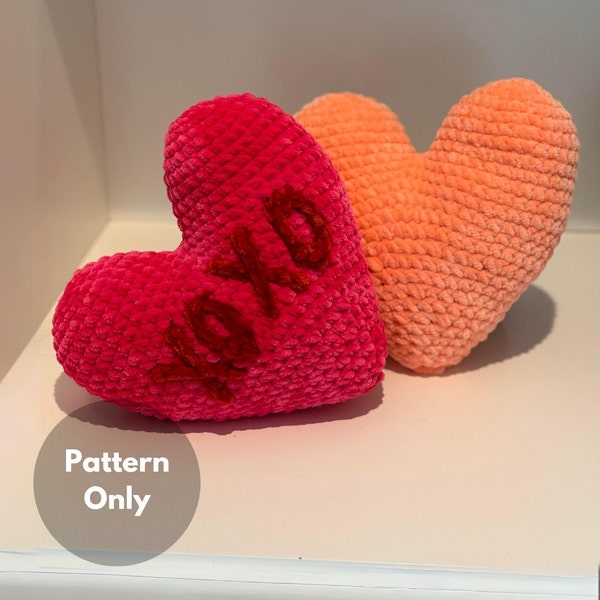 Valentine's Day Heart Pillow Crochet Pattern