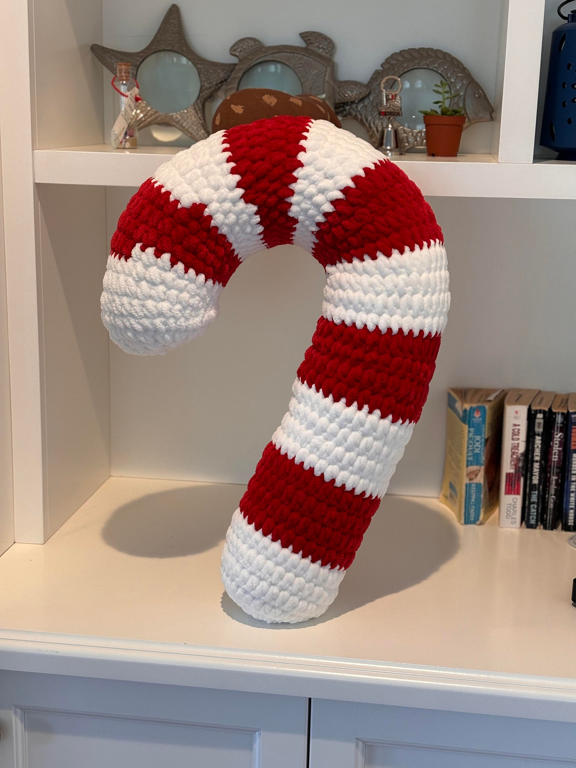 Festive Candy Cane Pillow Crochet Pattern Pottery Barn Dupe Etsy